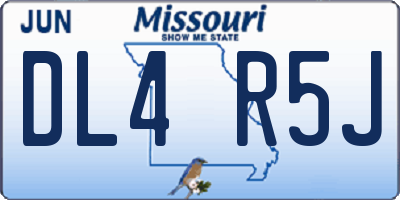 MO license plate DL4R5J