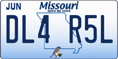 MO license plate DL4R5L