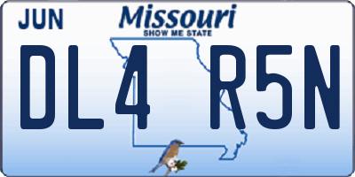 MO license plate DL4R5N