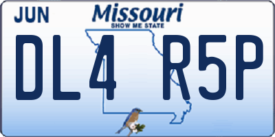 MO license plate DL4R5P