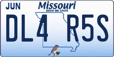 MO license plate DL4R5S