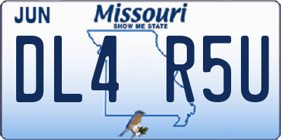 MO license plate DL4R5U