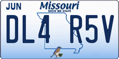 MO license plate DL4R5V
