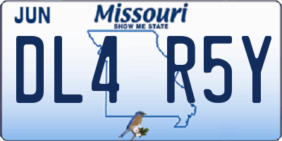 MO license plate DL4R5Y