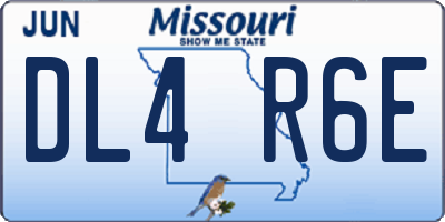 MO license plate DL4R6E