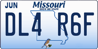 MO license plate DL4R6F