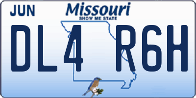 MO license plate DL4R6H