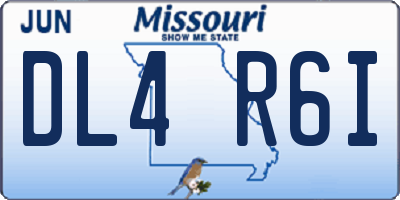 MO license plate DL4R6I