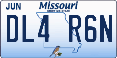 MO license plate DL4R6N