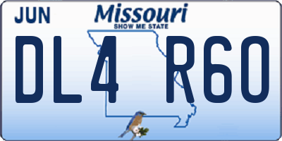 MO license plate DL4R6O