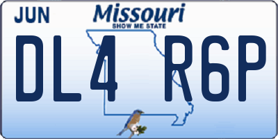 MO license plate DL4R6P