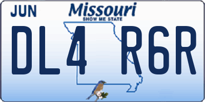 MO license plate DL4R6R