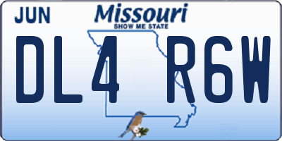 MO license plate DL4R6W
