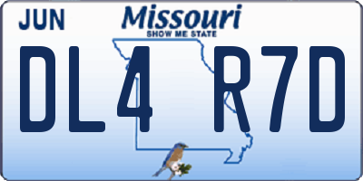 MO license plate DL4R7D
