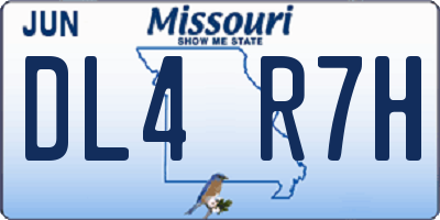 MO license plate DL4R7H
