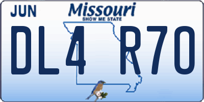 MO license plate DL4R7O