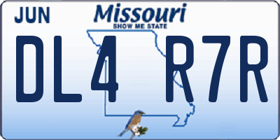 MO license plate DL4R7R