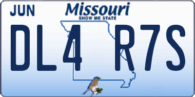 MO license plate DL4R7S
