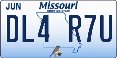 MO license plate DL4R7U