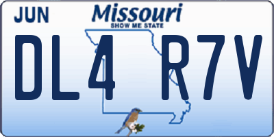 MO license plate DL4R7V