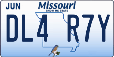 MO license plate DL4R7Y