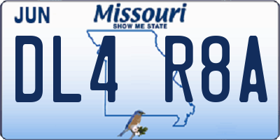 MO license plate DL4R8A