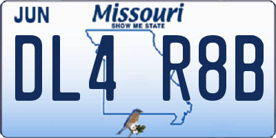 MO license plate DL4R8B