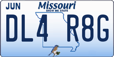 MO license plate DL4R8G