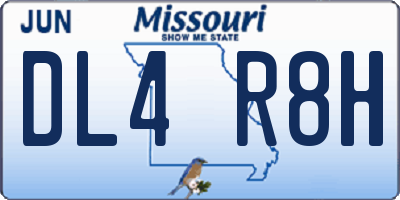 MO license plate DL4R8H