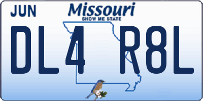 MO license plate DL4R8L