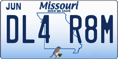 MO license plate DL4R8M