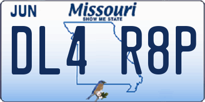 MO license plate DL4R8P