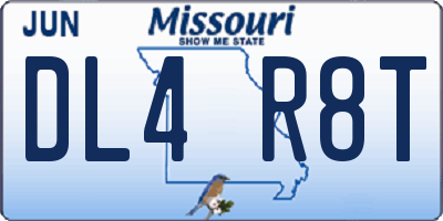 MO license plate DL4R8T