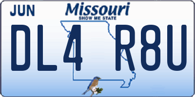 MO license plate DL4R8U