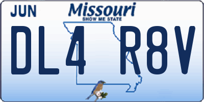 MO license plate DL4R8V