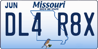 MO license plate DL4R8X