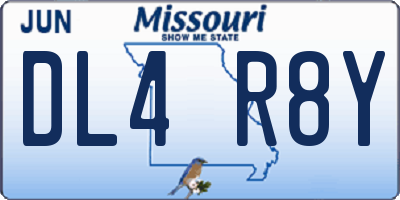 MO license plate DL4R8Y