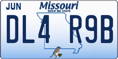 MO license plate DL4R9B