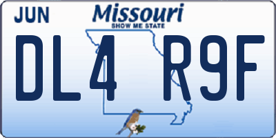 MO license plate DL4R9F