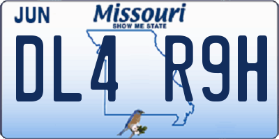 MO license plate DL4R9H