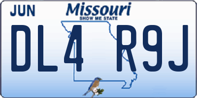 MO license plate DL4R9J
