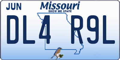 MO license plate DL4R9L
