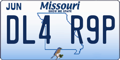 MO license plate DL4R9P
