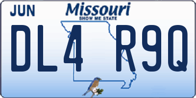 MO license plate DL4R9Q