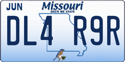 MO license plate DL4R9R