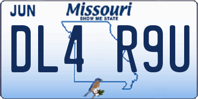 MO license plate DL4R9U