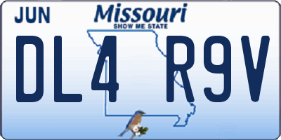 MO license plate DL4R9V