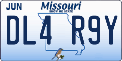 MO license plate DL4R9Y