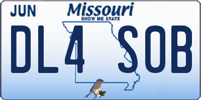 MO license plate DL4S0B