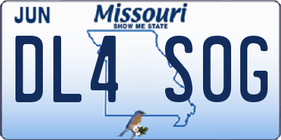 MO license plate DL4S0G